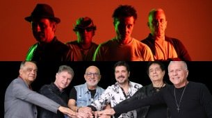 Montagem com as bandas Capital Inicial e Roupa Nova