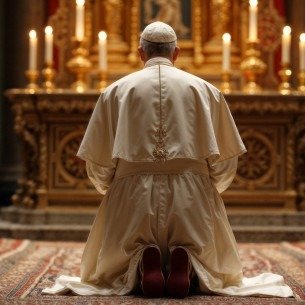 Imagem gerada por IA simbolizando o Papa.