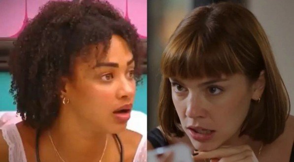 Imagem do meme de Aline Patriarca no BBB25 e Imagem uma cena de Vale Tudo