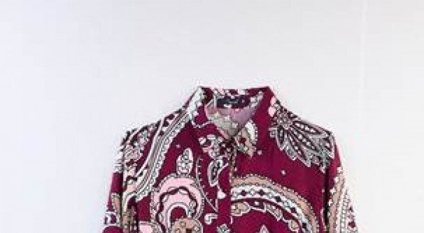Vestido estampado Vinho Caedu