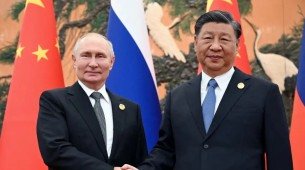Presidente da Rússia, Vladimir Putin, e o presidente chinês, Xi Jinping