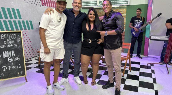 Flavio Barra com grupo Nova Swing e DF Farias no Boteco desta semana