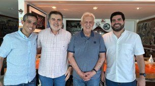 Jarbas Vasconcelos após almoço com Jarbas Filho, Tony Gel e Toninho
