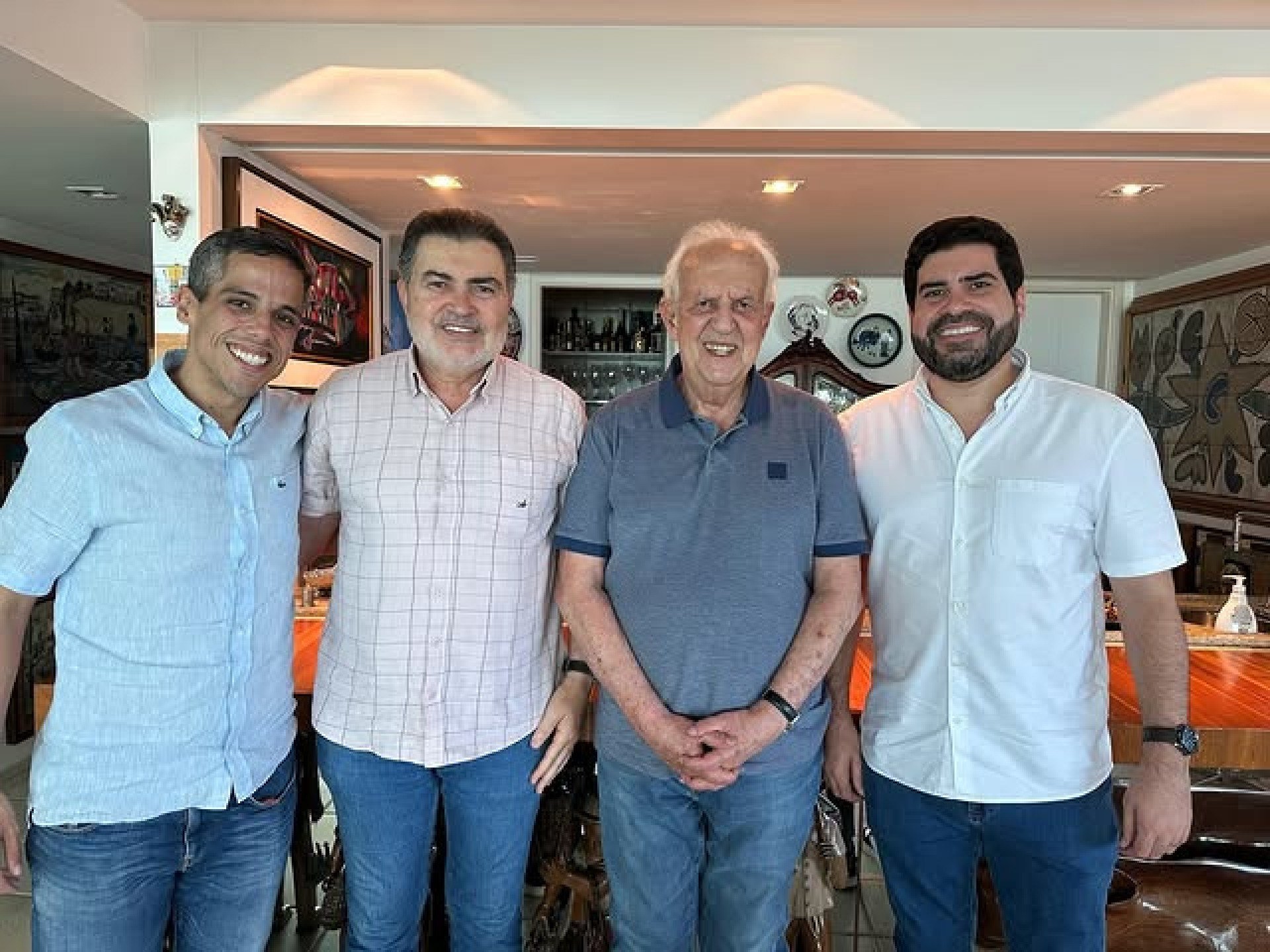 Jarbas Vasconcelos após almoço com Jarbas Filho, Tony Gel e Toninho