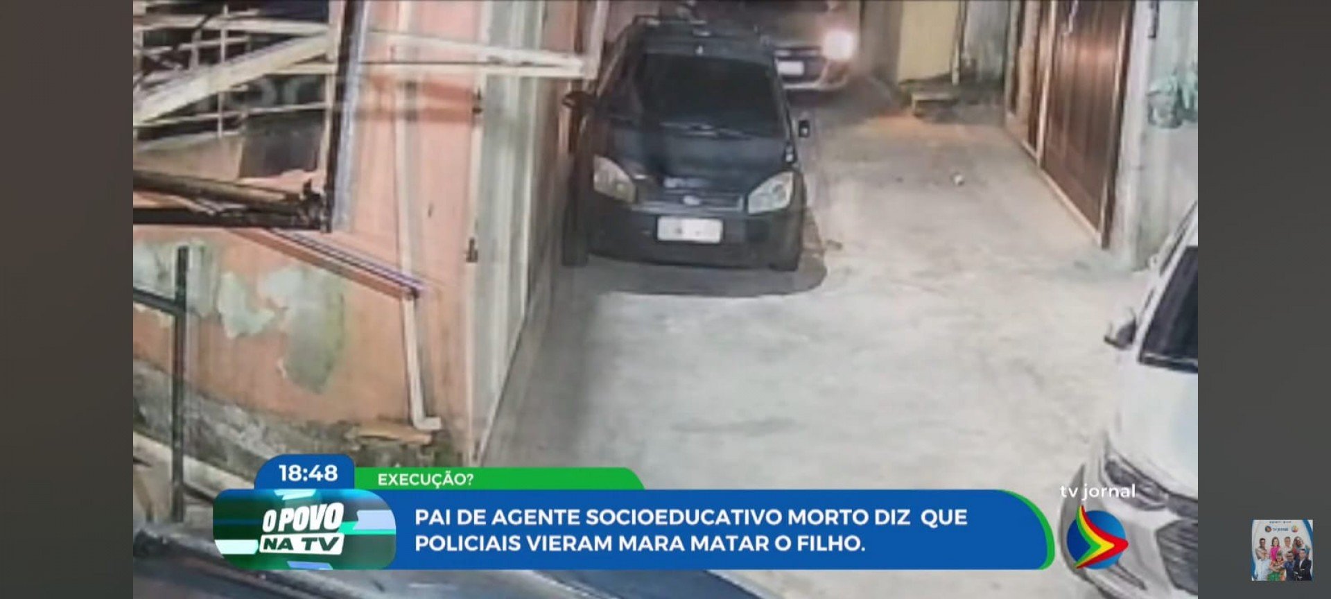 Imagem de carro onde estavam os policiais que dispararam contra agente socioeducativo
