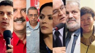 Mosaico com candidatos Ã  presidÃªncia do PT Pernambuco