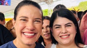 Raquel Lyra e Camila Souza, prefeita de Iati