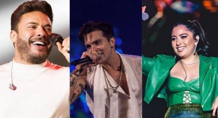 Wesley Safadão, Luan Santana e Mari Fernandez