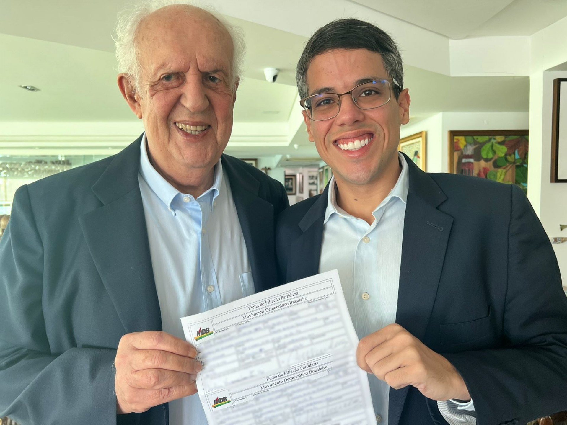 Jarbas Filho registra chapa para disputar presidência do MDB, com apoio e articulação de Jarbas Vasconcelos