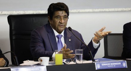 Ednaldo Rodrigues, até então, presidente afastado da CBF