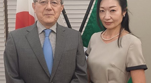 Masami Ohno, novo cônsul do Japão no Recife, com a esposa Chie