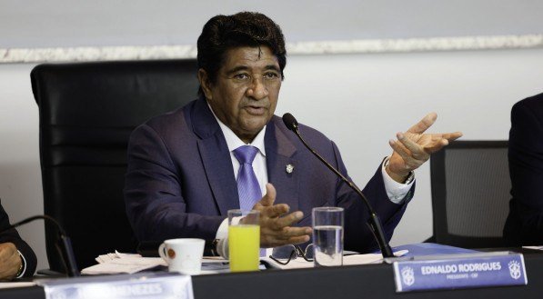 Ednaldo Rodrigues, até então, presidente afastado da CBF