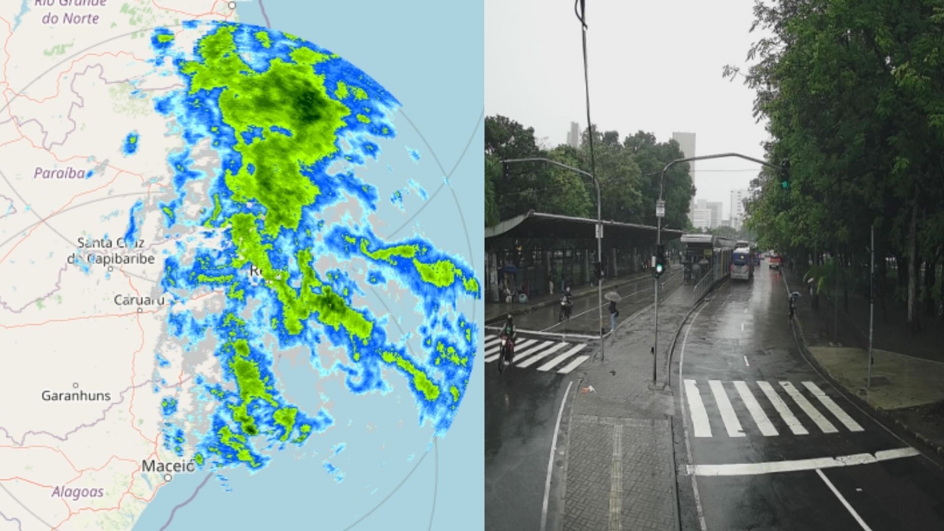 Chuvas no Grande Recife: Acompanhe em tempo real movimentação do satélite