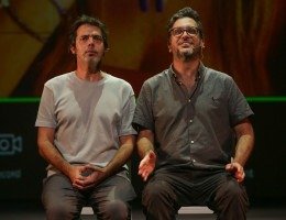 Bruno Mazzeo e Lucio Mauro Filho na peça 