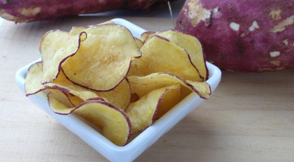 Receita de Chips de Batata Doce Fit