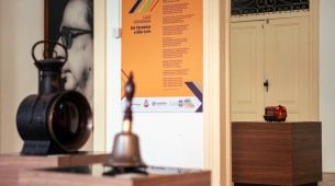 Imagem da exposição Trajetos Poéticos, na Galeria Tereza Costa Rêgo, anexa ao Museu de Arte Contemporânea de Pernambuco (MAC-PE),