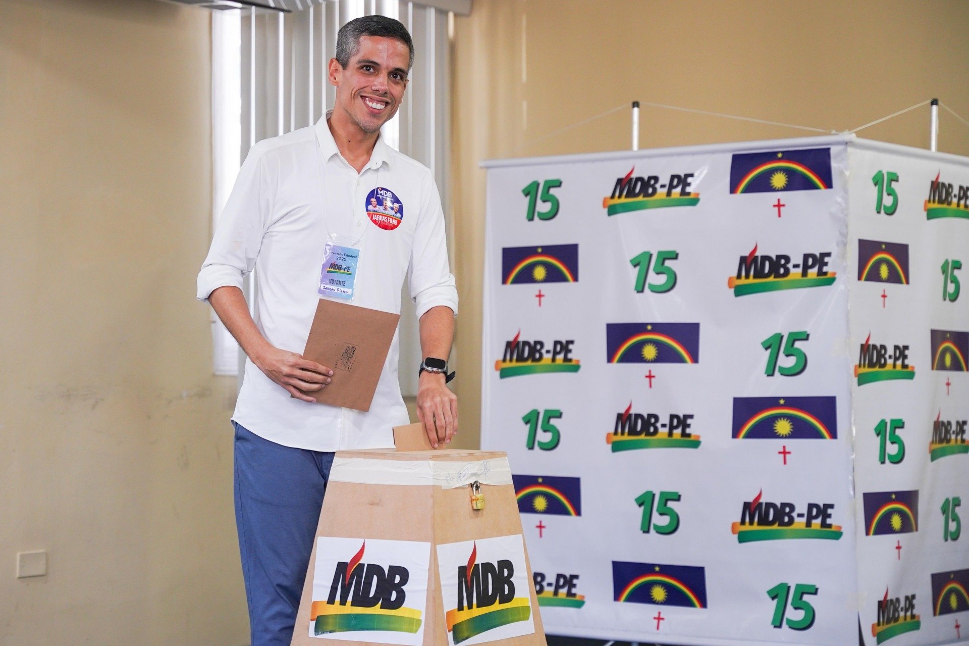 "Nossa chapa representa o estado de Pernambuco", diz Jarbas Filho em eleição do MDB-PE