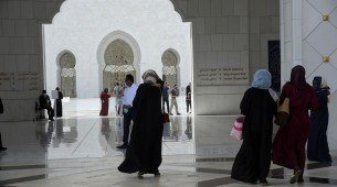 Mesquita do Sheikh Zayed, em Abu Dhabi, nos Emirados Árabes Unidos