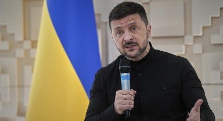 O presidente ucraniano Volodymyr Zelensky