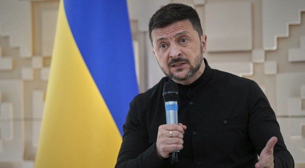 O presidente ucraniano Volodymyr Zelensky