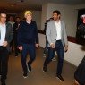 Carlo Ancelotti ao lado do presidente e dirigente da CBF