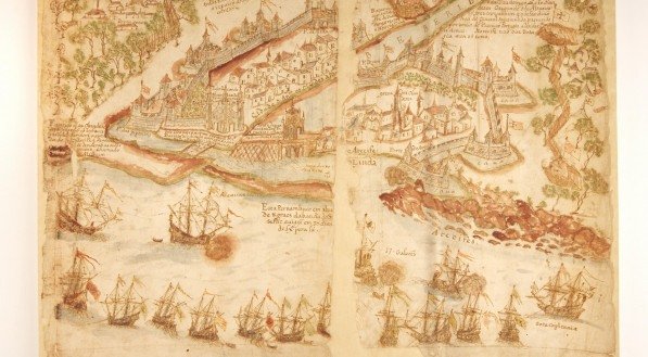 Mapa inédito do Recife no século 17 revela detalhes do cerco aos holandeses