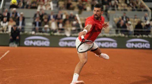 Imagem de Novak Djokovic em Roland Garros