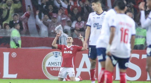 Borré em comemoração de gol da vitória do Internacional sobre o Bahia pela Libertadores
