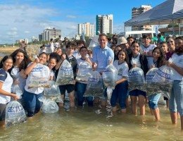 Codevasf celebra Dia Mundial do Meio Ambiente com soltura de alevinos no rio São Francisco