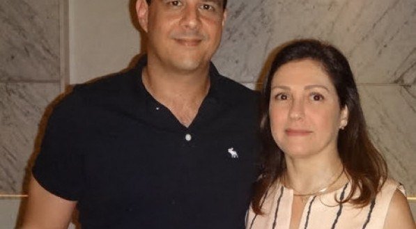 Rafael e Gisele Guimarães, em evento do JCPM