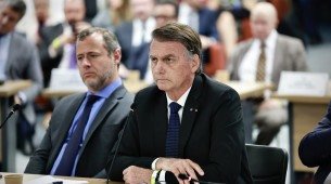 Ex-presidente Jair Bolsonaro (PL) participa de interrogatório no Supremo Tribunal Federal (STF), nesta terça-feira (10)