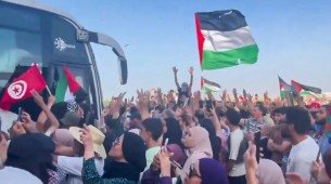 Milhares de ativistas marcham a Gaza para romper bloqueio de Israel