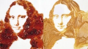 Obra Duas vezes Mona Lisa, de Vik Muniz, feita em 1999