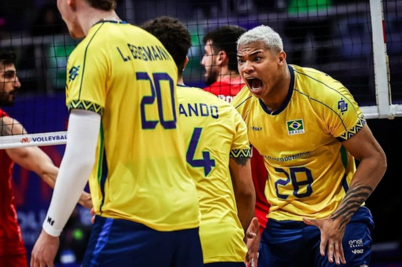 A Seleção masculina de vôlei derrotou o Irã por sets diretos nesta quarta-feira (11) pela estreia da Liga das Nações (VNL)