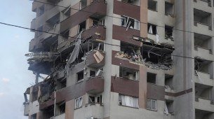 Prédio atingido por bombas em ataque de Israel ao Irã