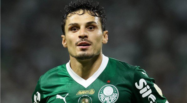 Raphael Veiga, do Palmeiras, comemora gol na temporada