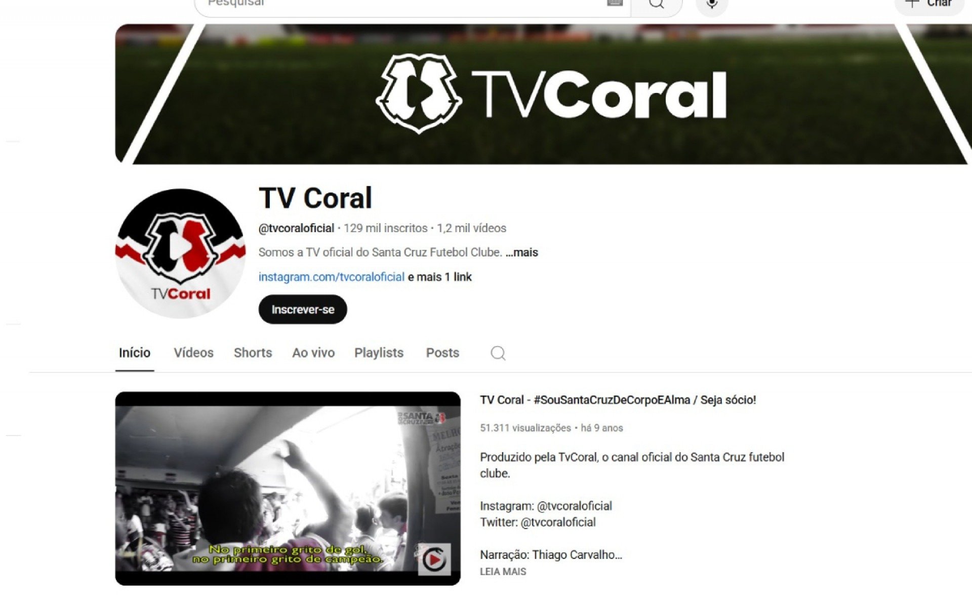 Reprodução/TV Coral/YouTube