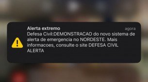 Defesa Civil Alerta foi ativada por volta das 16h11 deste sábado (14) em Pernambuco
