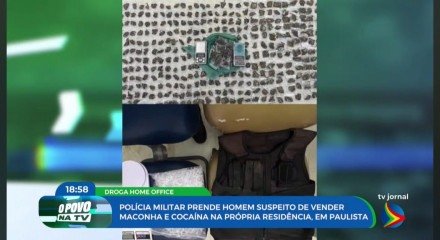 Imagem de apreensões da polícia no Bairro de Nossa Senhora do Ó, em Paulista