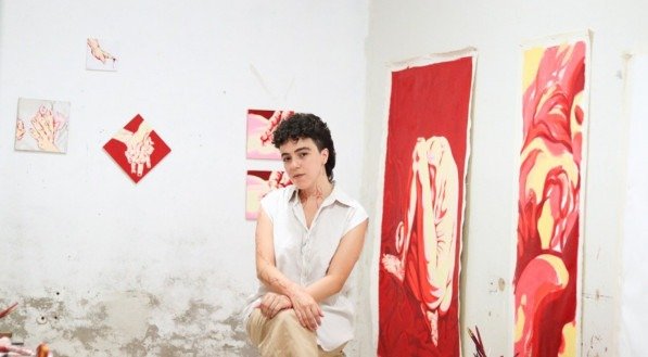 Artista Geoneide Brandão apresenta obras na Torre Malakoff