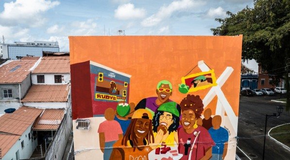 Arte do jogo VALORANT feita pela artista Raiana Britto, em Salvador-BA, com elementos gráficos inspirados na cultura baiana