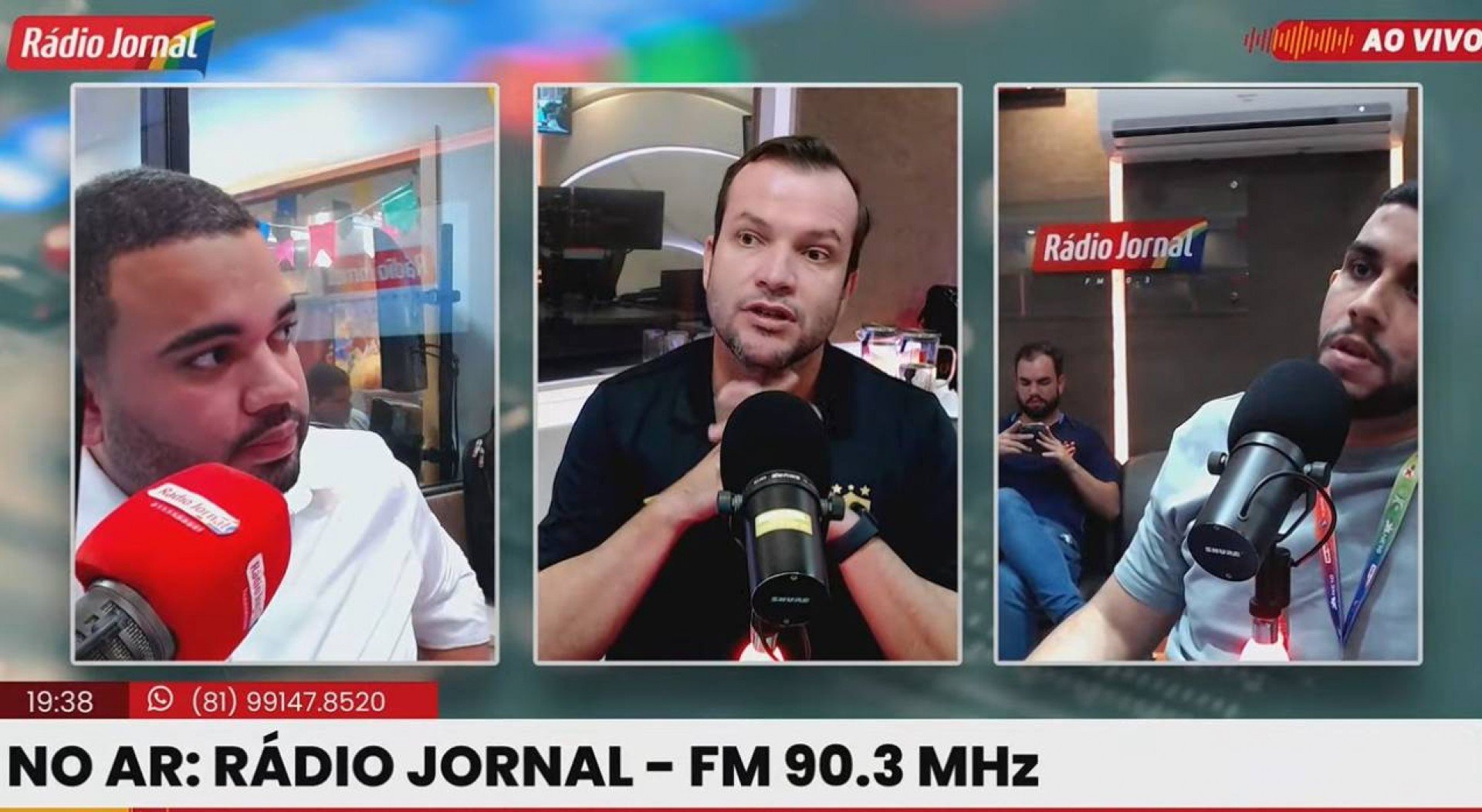 Daniel Paulista em participação no Fórum Esportivo, da Rádio Jornal