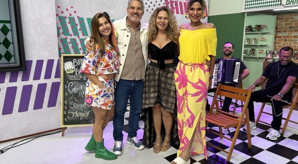 Silvana Salazar e Cristina Amaral foram recebidas por Flavio Barra e Jurema no Boteco