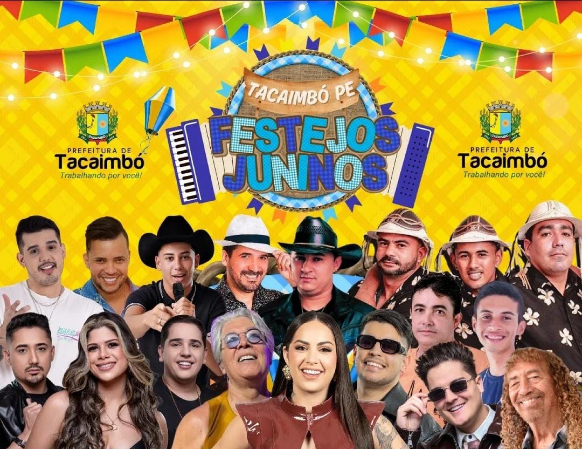 Imagem de atrações do São João de Tacaimbó