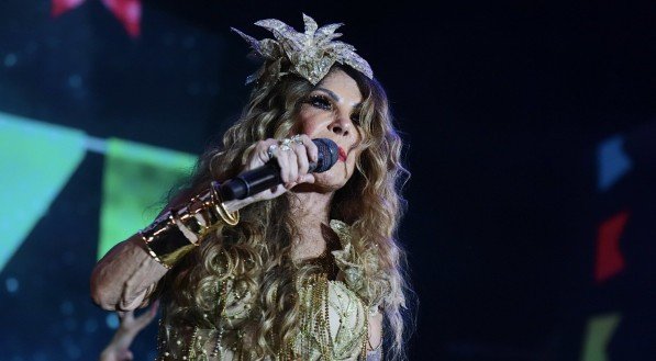Cantora Elba Ramalho durante show