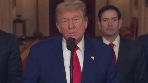 Donald Trump em pronunciamento após ataques a bases nucleares do Irã