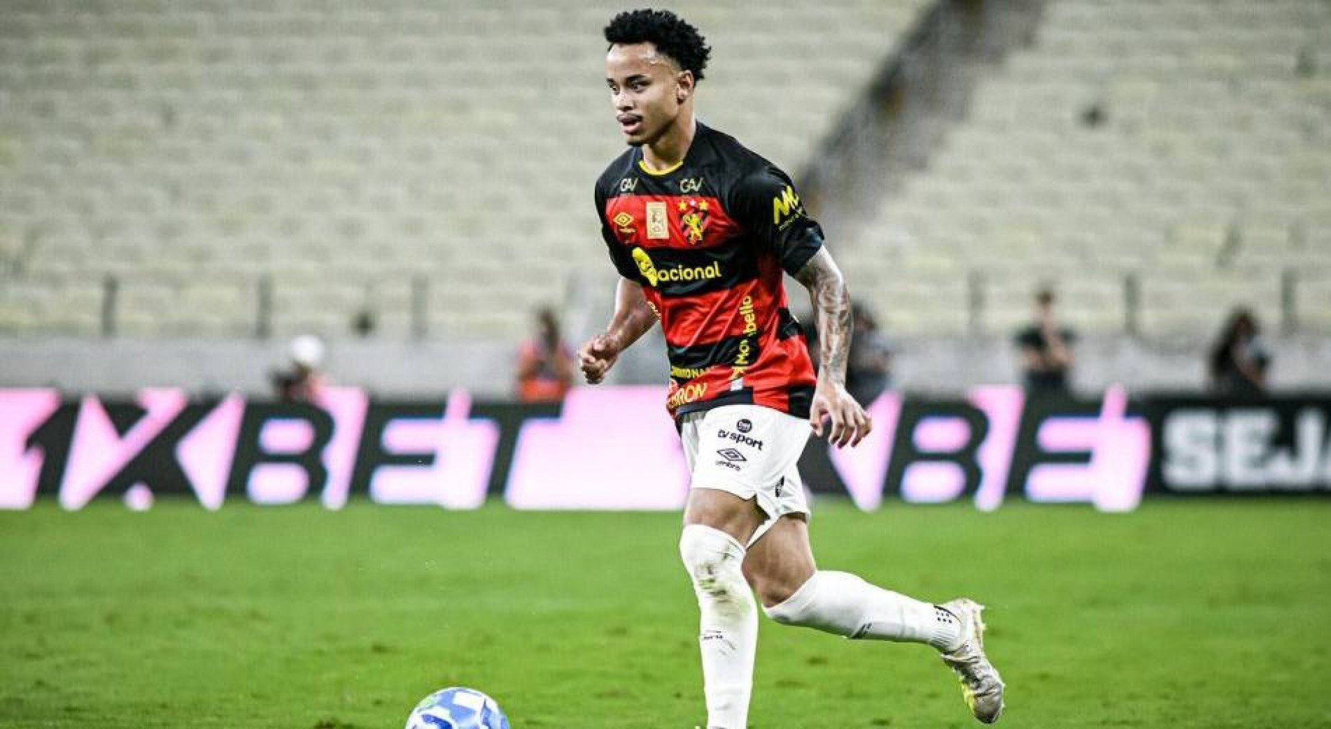 Nathan em ação pelo Sport no ano de 2023
