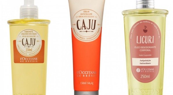 Produtos da linha Caju & Licuri da L’Occitane au Brésil.