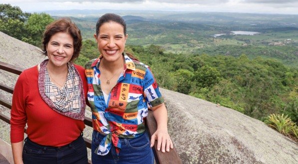 Raquel Lyra e Priscila Krause, durante visita a Serra Negra