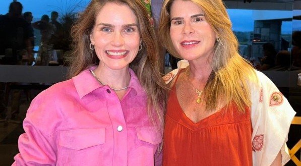 Camila e Daniele Mendonça, no almoço de Gravatá